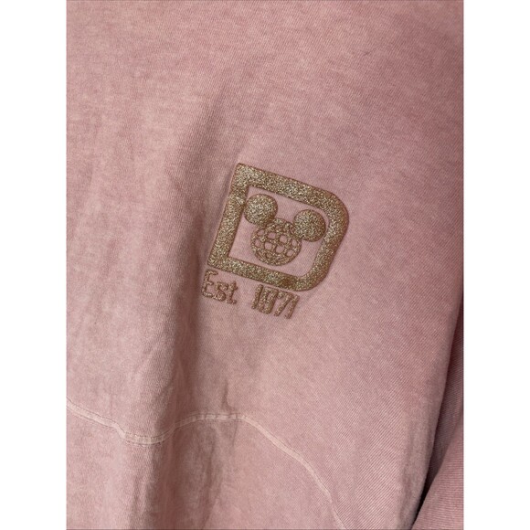 WDW Womens Dusty Rose Glitter Spirit Jersey Shirt Size XXL - Picture 2 of 7